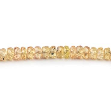 3.5mm Yellow Shongia Sapphire Faceted Rondelle Beads 16 inch 180 pieces (ONLINE ORDER ONLY)