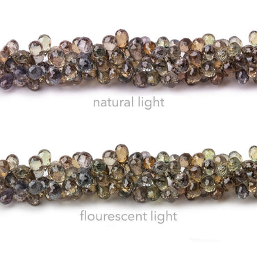 4x3mm Color Change Sapphire Faceted Tear Drop Beads 8 inch 155 pieces (ONLINE ORDER ONLY)