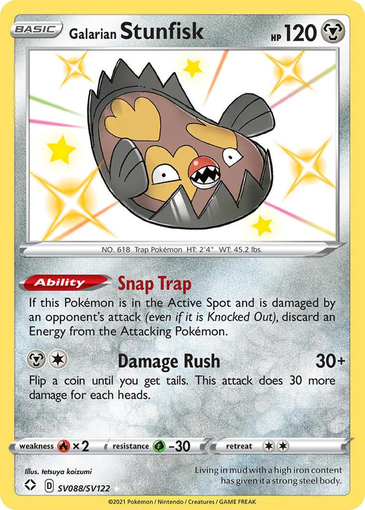 Galarian Stunfisk (SV088/SV122) [Sword & Shield: Shining Fates] (Online Only)