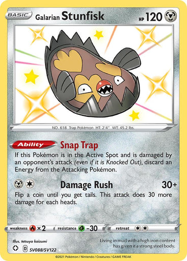 Galarian Stunfisk (SV088/SV122) [Sword & Shield: Shining Fates] (Online Only)