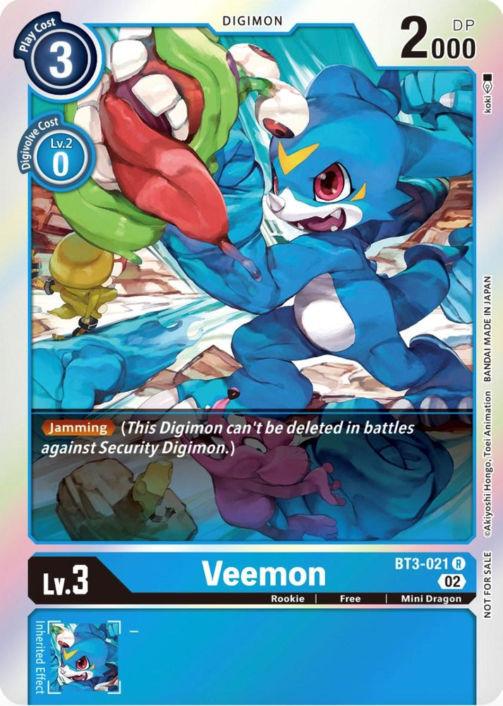 Veemon [BT3-021] (Official Tournament Pack Vol.8) [Release Special Booster Promos] (ONLINE ORDER ONLY)