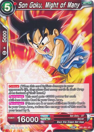 Son Goku, Might of Many (DB1-001) [Dragon Brawl] (ONLINE ORDER ONLY)