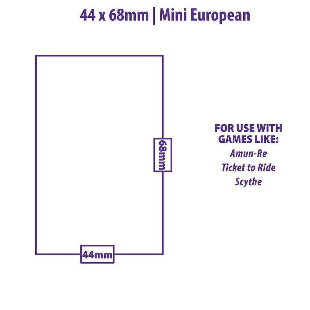 Mini European Board Game Sleeves (50ct) for 44 mm x 68 mm Cards