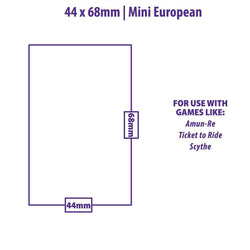 Mini European Board Game Sleeves (50ct) for 44 mm x 68 mm Cards