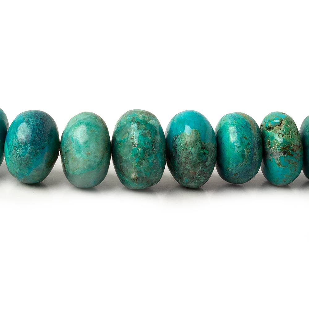 4.5-10.5mm Chrysocolla plain rondelle beads 18 inches 94 pieces A (ONLINE ORDER ONLY)