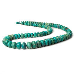 4.5-10.5mm Chrysocolla plain rondelle beads 18 inches 94 pieces A (ONLINE ORDER ONLY)