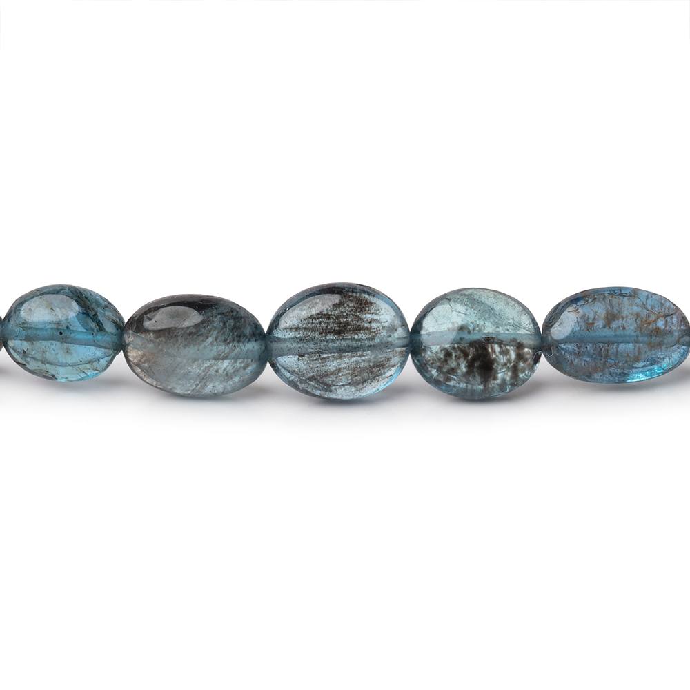 4.5-10mm Moss Aquamarine Plain Oval Beads 18 inch 68 pieces (ONLINE ORDER ONLY)