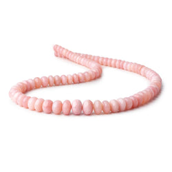 4.5-10mm Pink Peruvian Opal plain rondelles 18 inch 93 beads AAA (ONLINE ORDER ONLY)