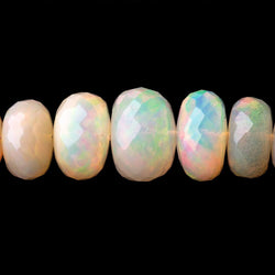 4.5-11mm Ethiopian Opal Faceted Rondelle Beads 16 inch 108 pieces AAA (ONLINE ORDER ONLY)