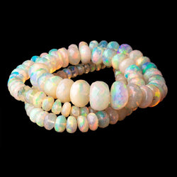4.5-11mm Ethiopian Opal Faceted Rondelle Beads 16 inch 108 pieces AAA (ONLINE ORDER ONLY)