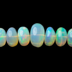 4.5-13mm Cream Ethiopian Opal Plain Rondelle beads 22 inch 134 pieces AAA (ONLINE ORDER ONLY)