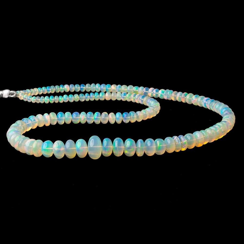 4.5-13mm Cream Ethiopian Opal Plain Rondelle beads 22 inch 134 pieces AAA (ONLINE ORDER ONLY)