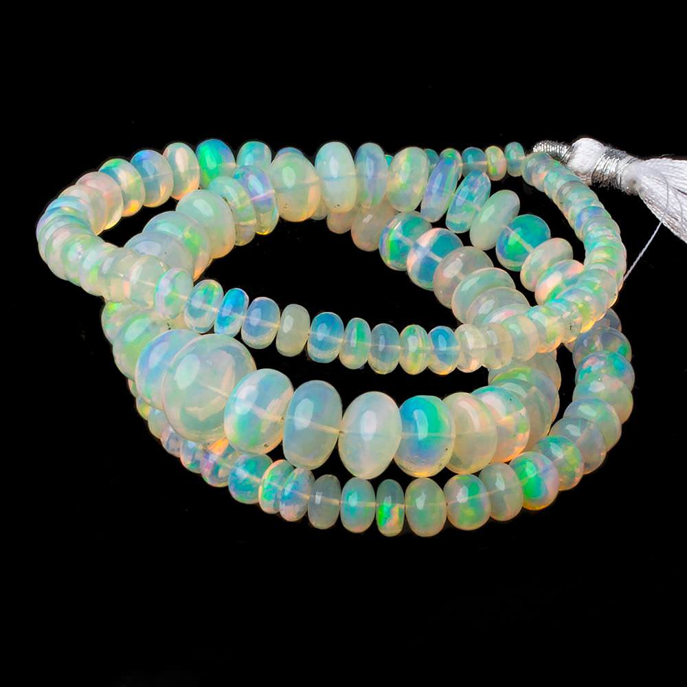 4.5-13mm Cream Ethiopian Opal Plain Rondelle beads 22 inch 134 pieces AAA (ONLINE ORDER ONLY)