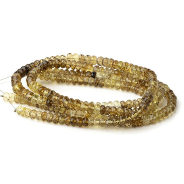 4.5-5.5mm Bi-Color Quartz Faceted Rondelle Beads 15 inch 121 pieces AA (ONLINE ORDER ONLY)