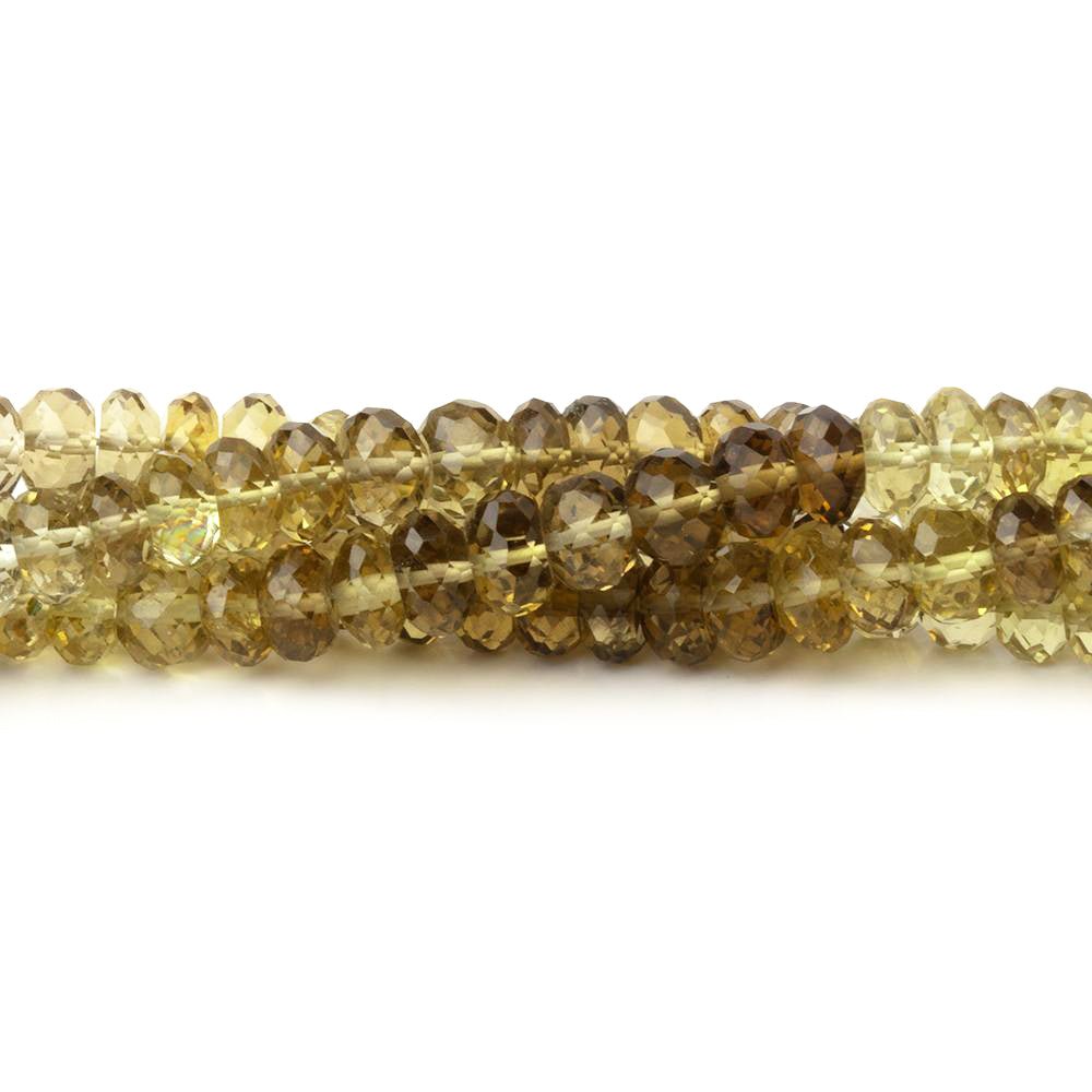 4.5-5.5mm Bi-Color Quartz Faceted Rondelle Beads 15 inch 121 pieces AA (ONLINE ORDER ONLY)