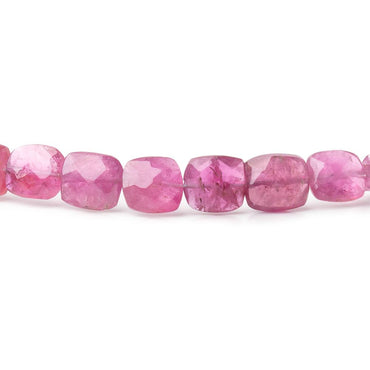 4.5-5.5mm Pink Tourmaline Faceted Cushion Beads 16 inch 72 pieces AA (ONLINE ORDER ONLY)