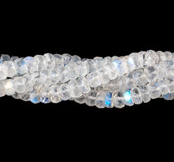 4.5-5.5mm Rainbow Moonstone Faceted Rondelle Beads 16 inch 142 pieces (ONLINE ORDER ONLY)