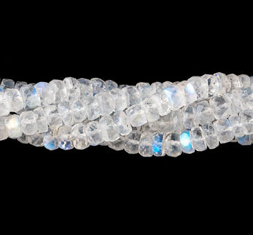 4.5-5.5mm Rainbow Moonstone Faceted Rondelle Beads 16 inch 142 pieces (ONLINE ORDER ONLY)