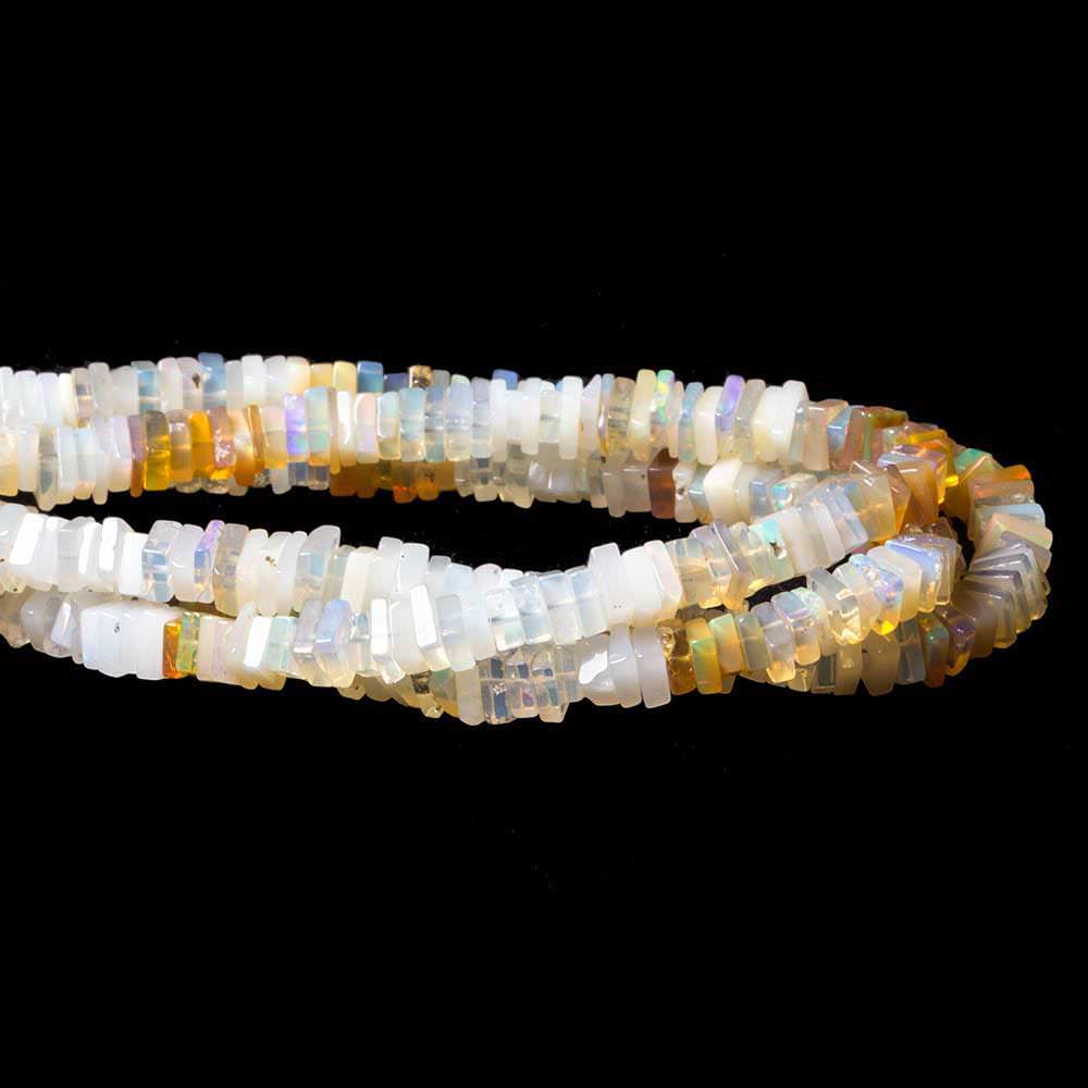 4.5-5mm Ethiopian Opal plain square heshi beads 16 inch 230 pieces A (ONLINE ORDER ONLY)