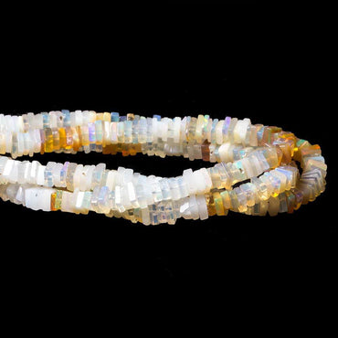 4.5-5mm Ethiopian Opal plain square heshi beads 16 inch 230 pieces A (ONLINE ORDER ONLY)
