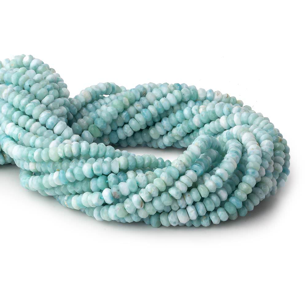 4.5-5mm Larimar Faceted rondelle beads 13 inch 110 pieces A (ONLINE ORDER ONLY)