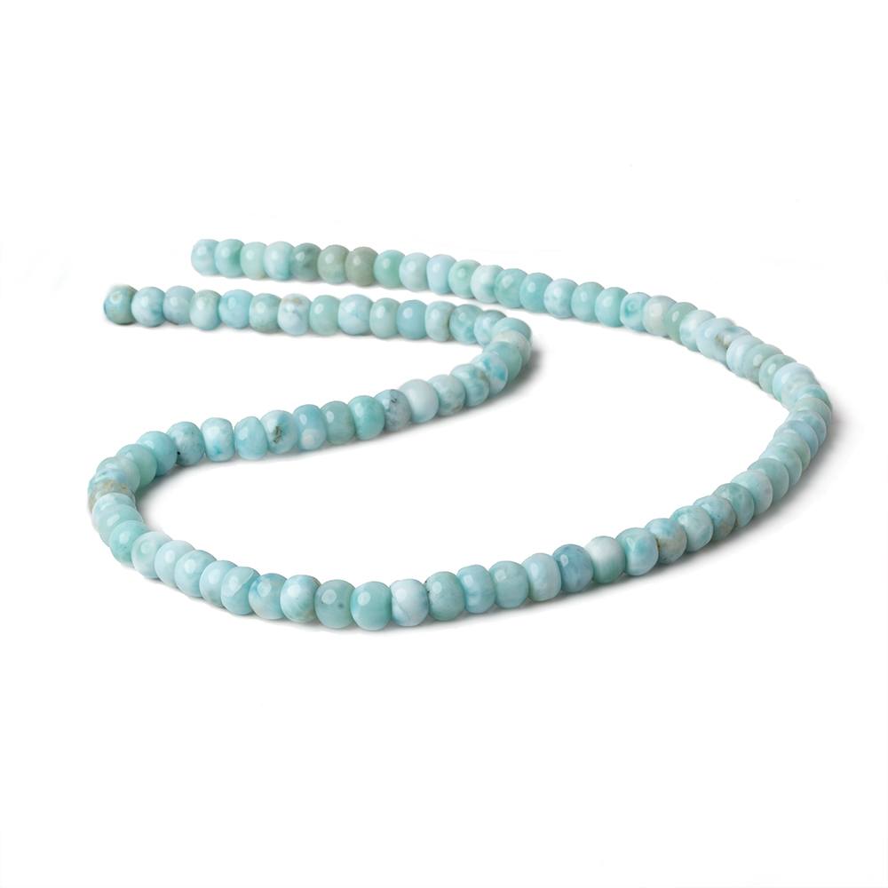 5-5.5mm Larimar plain rondelles 14 inch 82 beads A (ONLINE ORDER ONLY)