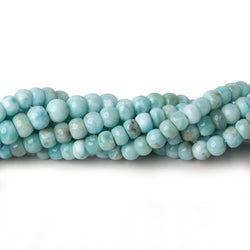 5-5.5mm Larimar plain rondelles 14 inch 82 beads A (ONLINE ORDER ONLY)