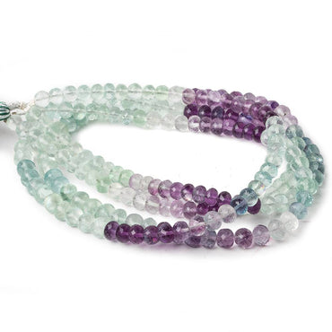 4.5-5mm Mint & Purple Fluorite micro faceted rondelles 16 inch 102 beads AAA (ONLINE ORDER ONLY)