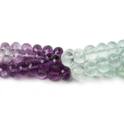 4.5-5mm Mint & Purple Fluorite micro faceted rondelles 16 inch 102 beads AAA (ONLINE ORDER ONLY)