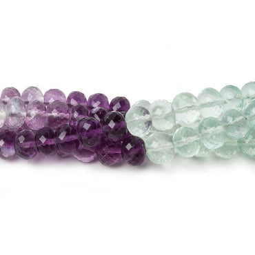 4.5-5mm Mint & Purple Fluorite micro faceted rondelles 16 inch 102 beads AAA (ONLINE ORDER ONLY)