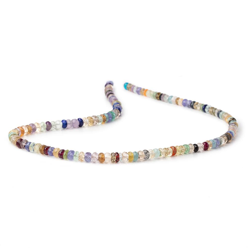 4.5-5mm Multi Gemstone Faceted Rondelle Beads 16 inch 142 pieces (ONLINE ORDER ONLY)