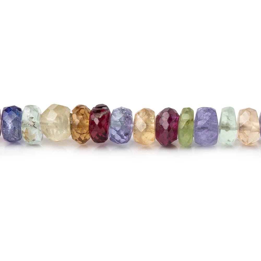 4.5-5mm Multi Gemstone Faceted Rondelle Beads 16 inch 142 pieces (ONLINE ORDER ONLY)