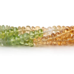 4.5-5mm Multi Gemstone Plain Rondelle Beads 17.5 inch 172 pieces (ONLINE ORDER ONLY)