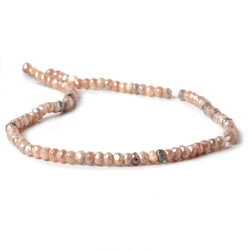 4.5-5mm Mystic Multi Color Moonstone  large hole faceted rondelle 13 inch (ONLINE ORDER ONLY)