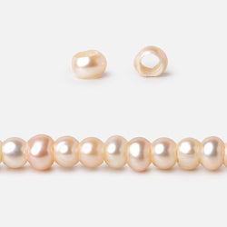 4.5-5mm Peach Off Round Large Hole Freshwater Pearls 15 inch 110 Beads (ONLINE ORDER ONLY)