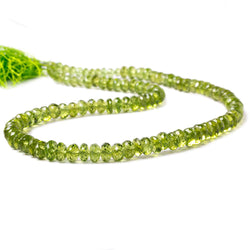 5-5.5mm Peridot Faceted Rondelle Beads 16 inch 116 pieces (ONLINE ORDER ONLY)