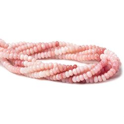 4.5-5mm Pink Peruvian Opal faceted rondelle beads 14.5 inch 119 pieces (ONLINE ORDER ONLY)