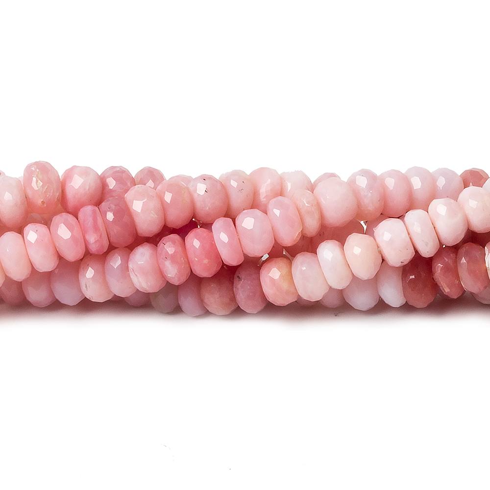 4.5-5mm Pink Peruvian Opal faceted rondelle beads 14.5 inch 119 pieces (ONLINE ORDER ONLY)