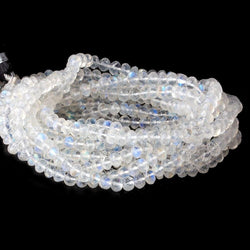 4-4.5mm Rainbow Moonstone microfaceted rondelle 16 inch 105 beads AAA (ONLINE ORDER ONLY)