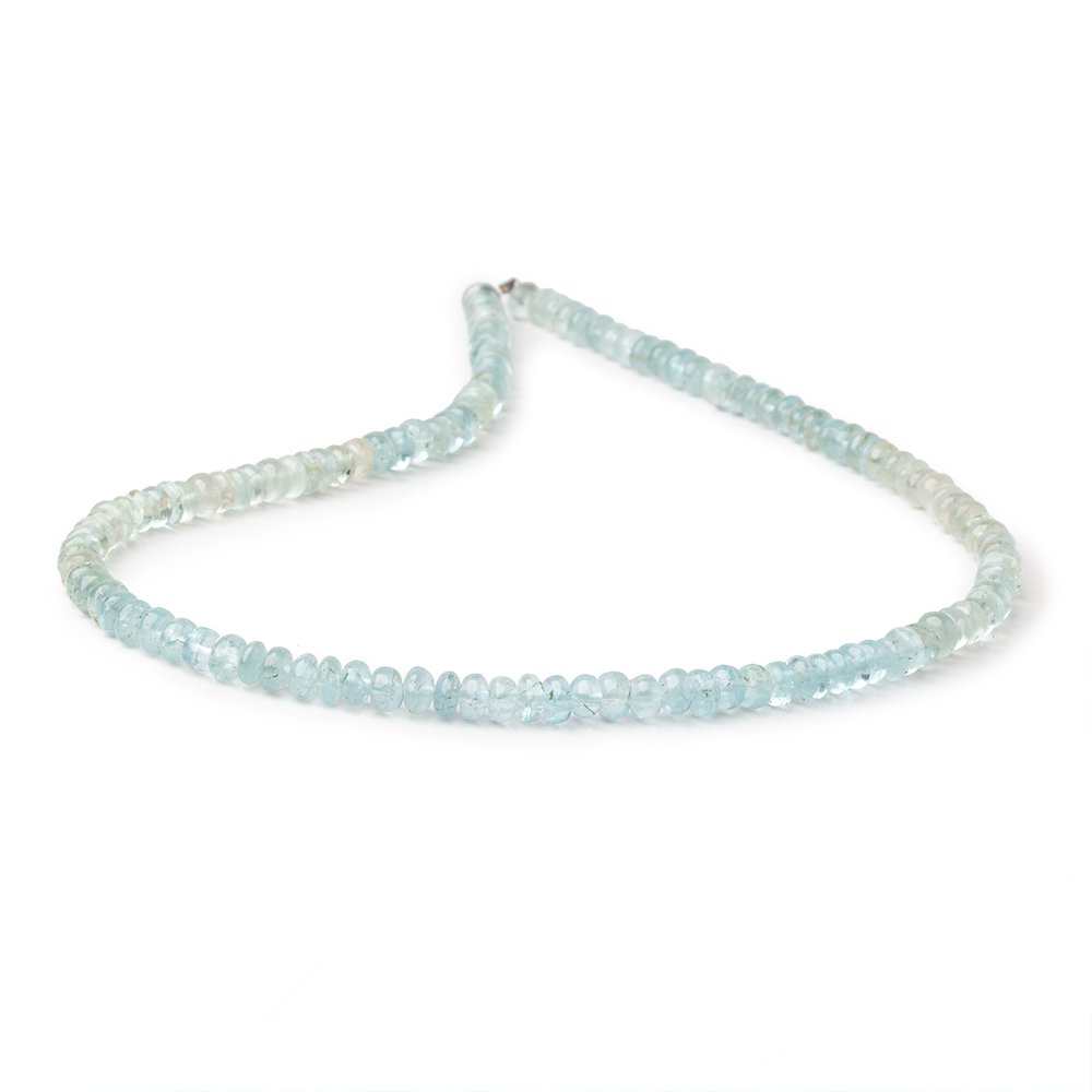 4.5-5mm Shaded Aquamarine Plain Rondelle Beads 14 inch 126 pieces (ONLINE ORDER ONLY)