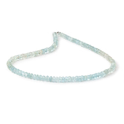 4.5-5mm Shaded Aquamarine Plain Rondelle Beads 14 inch 126 pieces (ONLINE ORDER ONLY)