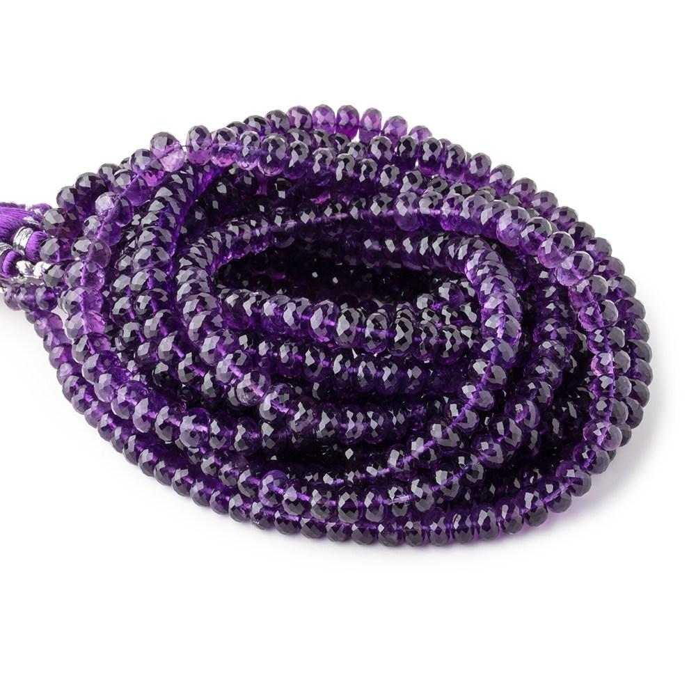 4.5-6.5mm African Amethyst Faceted Rondelle Beads 16 inch 107 pieces (ONLINE ORDER ONLY)