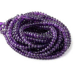 4.5-6.5mm African Amethyst Faceted Rondelle Beads 16 inch 107 pieces (ONLINE ORDER ONLY)