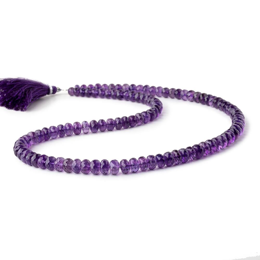 4.5-6.5mm African Amethyst Faceted Rondelle Beads 16 inch 107 pieces (ONLINE ORDER ONLY)