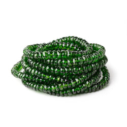4.5-6.5mm Chrome Diopside Faceted Rondelles 18 inch 167 Beads AA (ONLINE ORDER ONLY)