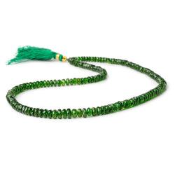 4.5-6.5mm Chrome Diopside Faceted Rondelles 18 inch 167 Beads AA (ONLINE ORDER ONLY)
