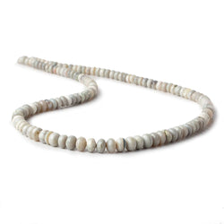 4.5-6.5mm Creamy beige Australian Opal plain rondelles 18 inch 125 beads AA (ONLINE ORDER ONLY)