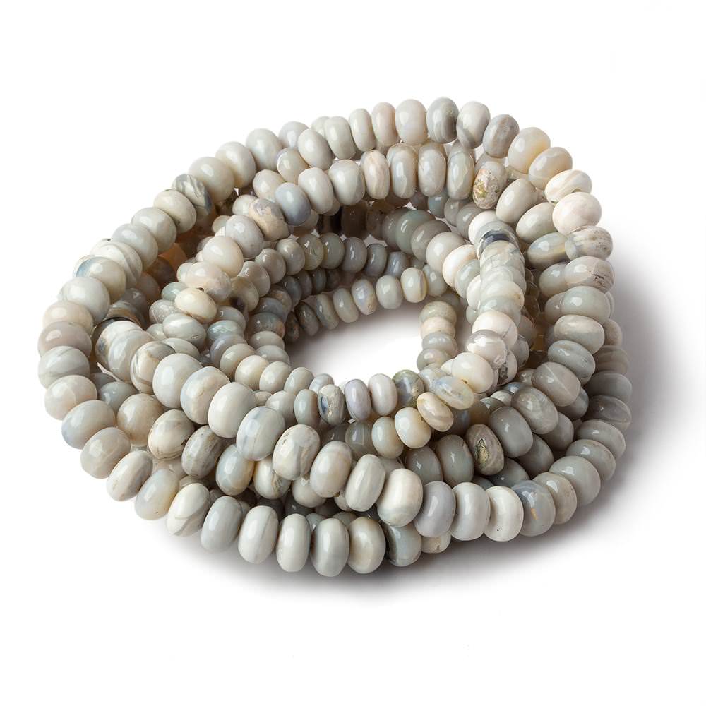 4.5-6.5mm Creamy beige Australian Opal plain rondelles 18 inch 125 beads AA (ONLINE ORDER ONLY)