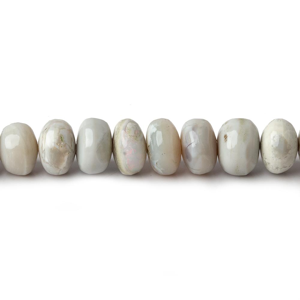 4.5-6.5mm Creamy beige Australian Opal plain rondelles 18 inch 125 beads AA (ONLINE ORDER ONLY)