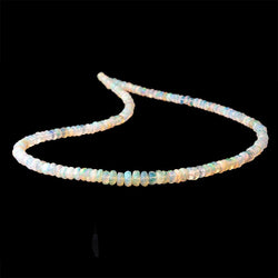 4.5-6.5mm Ethiopian Opal Faceted Rondelles 18 inch 169 Beads AAA (ONLINE ORDER ONLY)